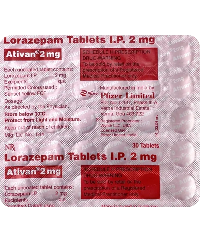 Lorazepam 2MG Tablets (Pfizer)