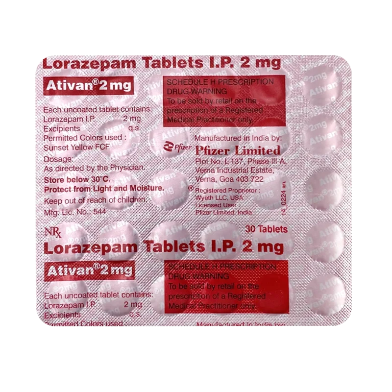 Lorazepam 2MG Tablets (Pfizer)