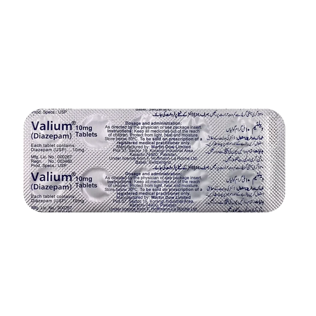 Valium Diazepam 10mg Tablets