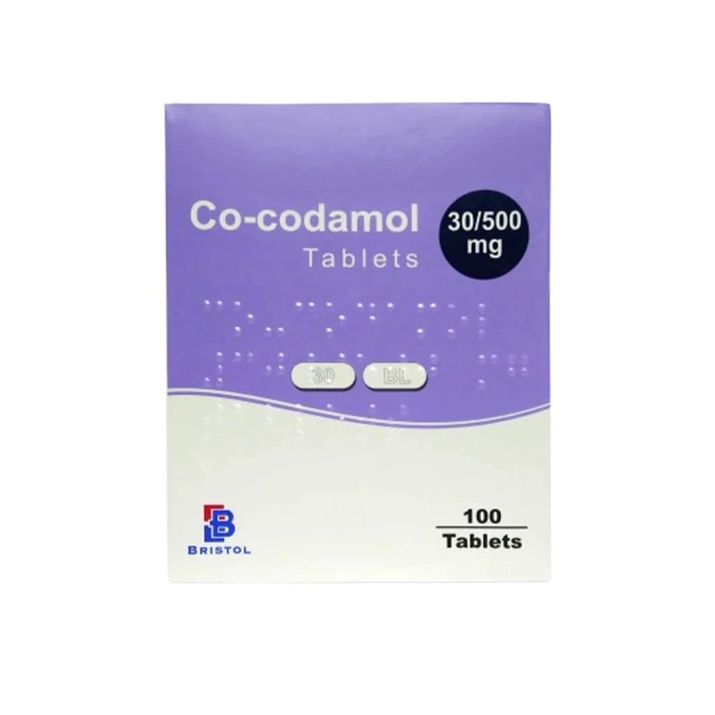 Co-codamol 30mg/500mg tablets containing codeine and paracetamol for strong pain relief