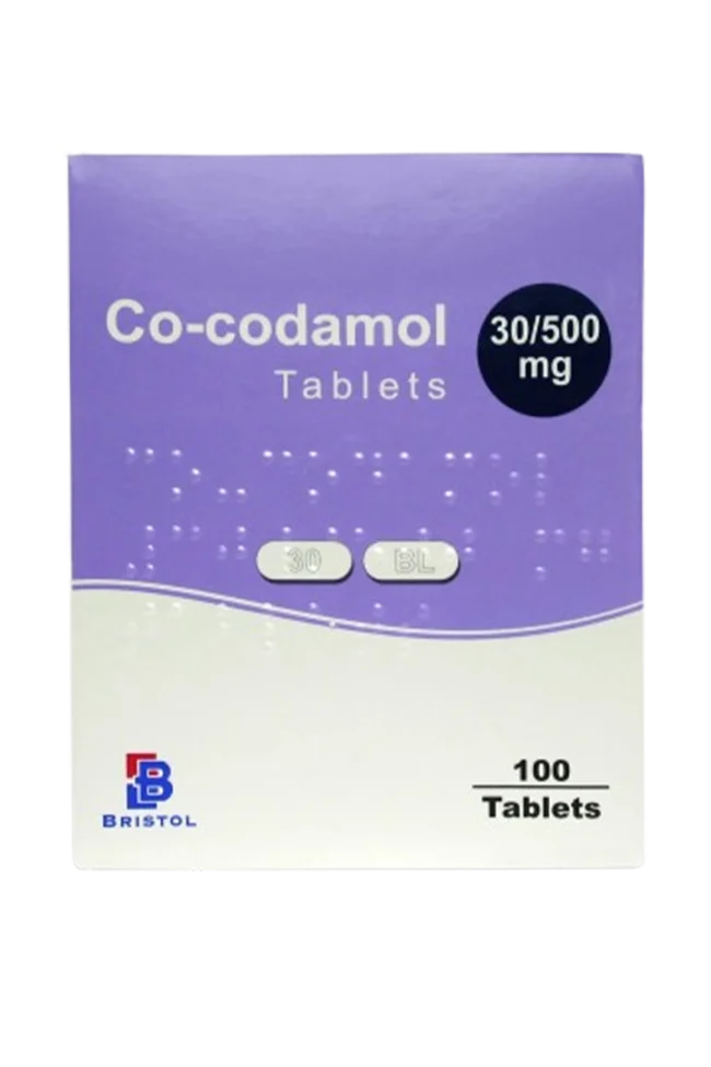 Co-codamol 30mg/500mg tablets containing codeine and paracetamol for strong pain relief