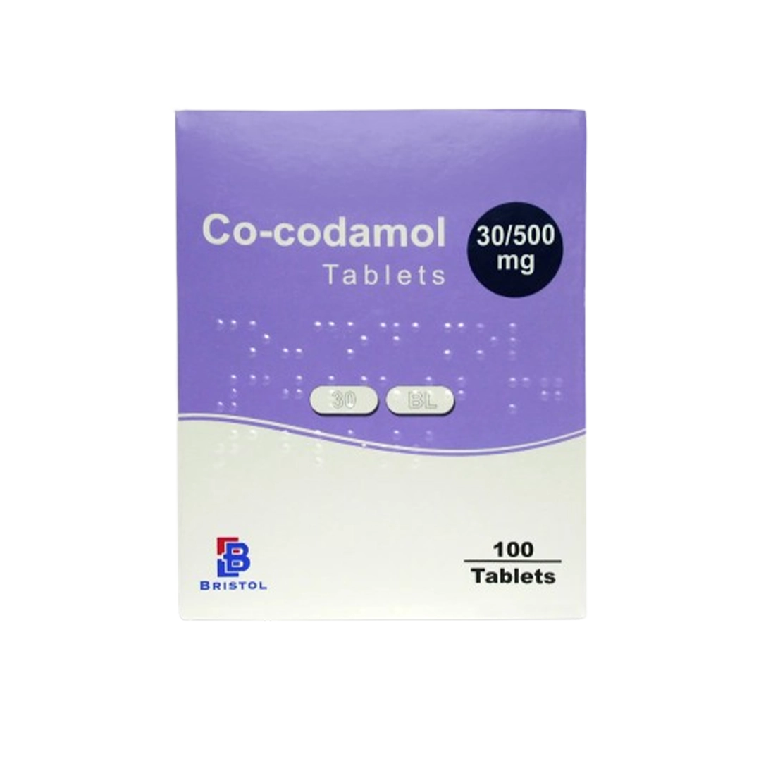 Co-codamol 30mg/500mg tablets containing codeine and paracetamol for strong pain relief
