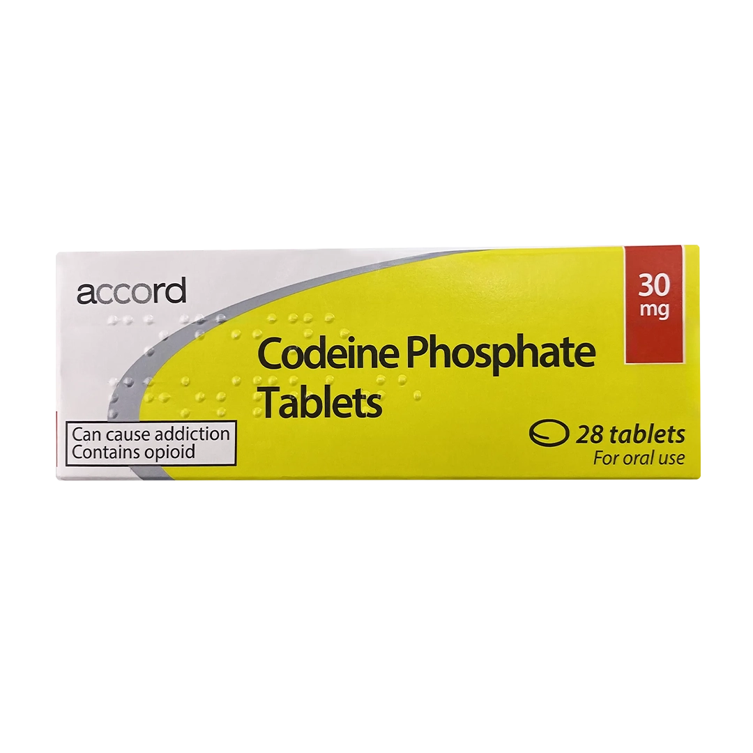 Codeine Phosphate 30mg tablets are a prescription-only medication used in the UK to treat moderate to severe pain