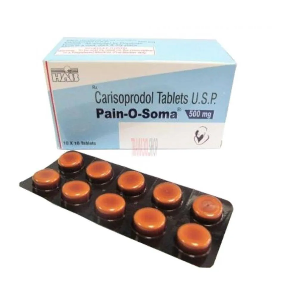 SOMA Pain 30/350mg tablets with carisoprodol and paracetamol for muscle pain relief