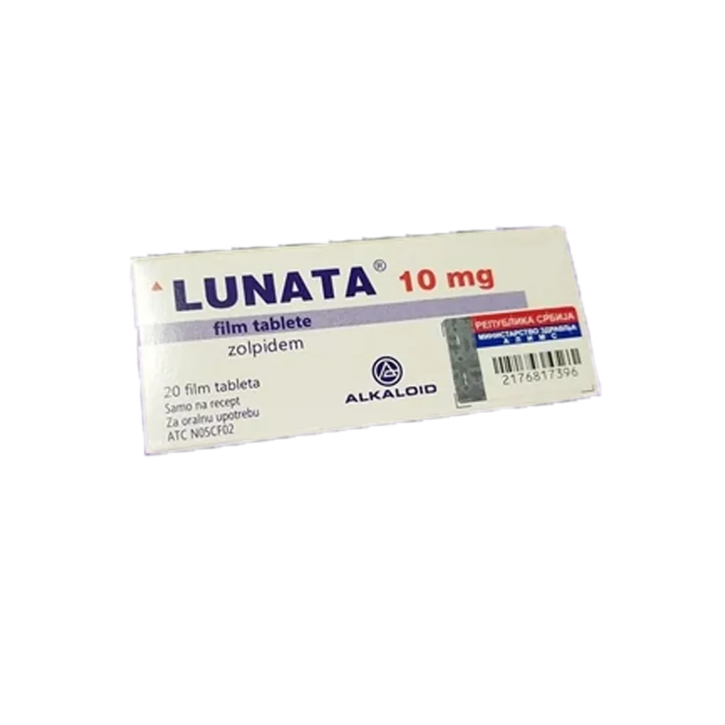 Zolpidem Tartrate 10mg Lunata tablets for short-term insomnia treatment and sleep support