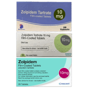 Zolpidem Tartrate 10mg tablets used for short-term treatment of insomnia and sleep disorders